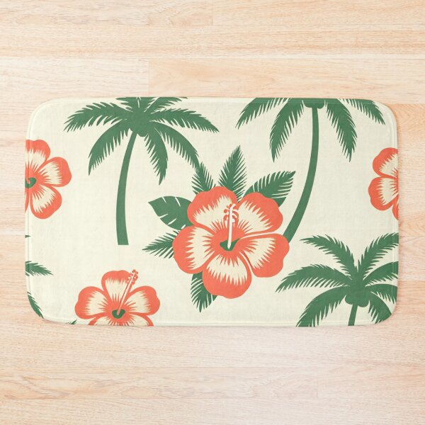 Item preview, Tropical Hibiscus and Palm Trees Seamless Pattern designed and sold by Owcomm.