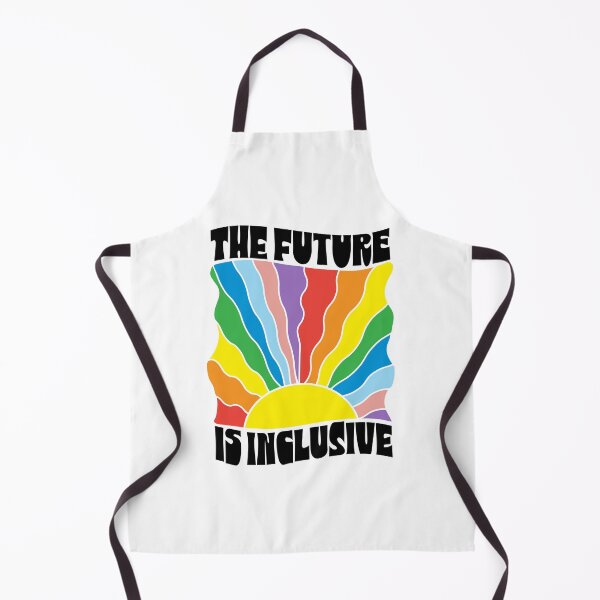 Item preview, The Future Is Inclusive Pride Month rainbow LGBTQIA colorful rainbow warped sun ray design designed and sold by Jdawnink.
