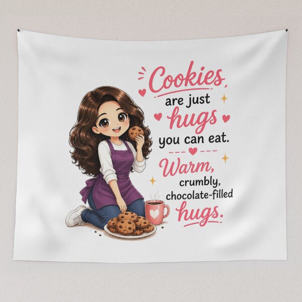 Aperçu de l'œuvre Les cookies, ce sont des câlins à manger (des câlins chauds, friables et fourrés au chocolat) créée et vendue par thecookiegallery.