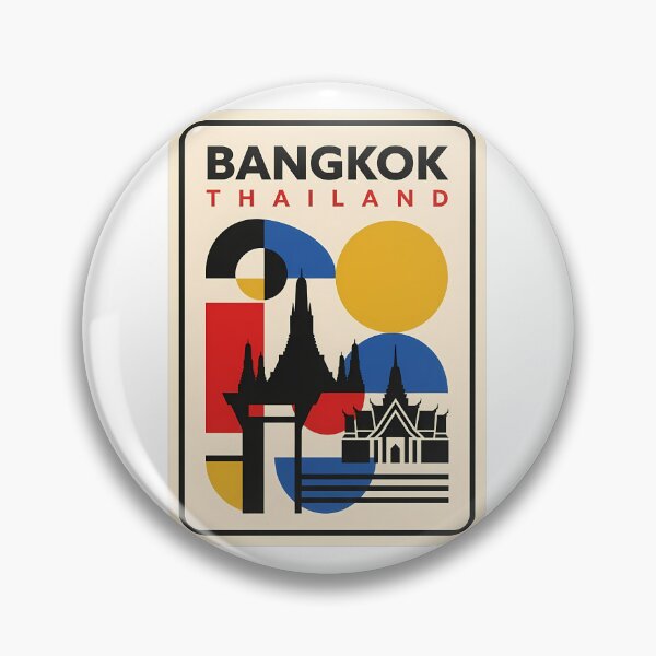 Item preview, Bangkok Thailand Retro Geometric Mid Century Travel designed and sold by k3rstman1.