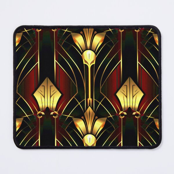 Item preview, Art Deco Faux Ruby Red And Golden Pattern designed and sold by DEC02.