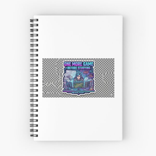 Item preview, One More Game Before Studying | Gamer Student Sticker designed and sold by BrahmiArts.