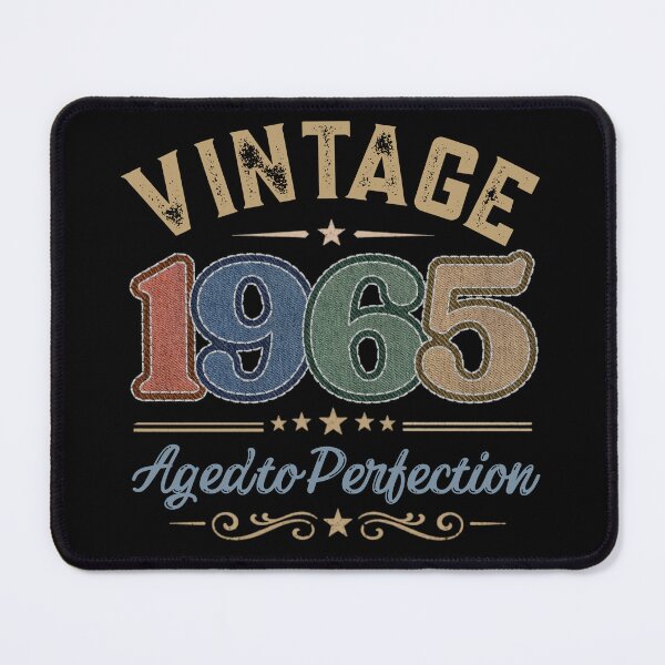 Item preview, Vintage 1965 Aged to Perfection Retro Birthday Design | Born in 1965 | Embroidered Denim Style designed and sold by Silaris Designs.