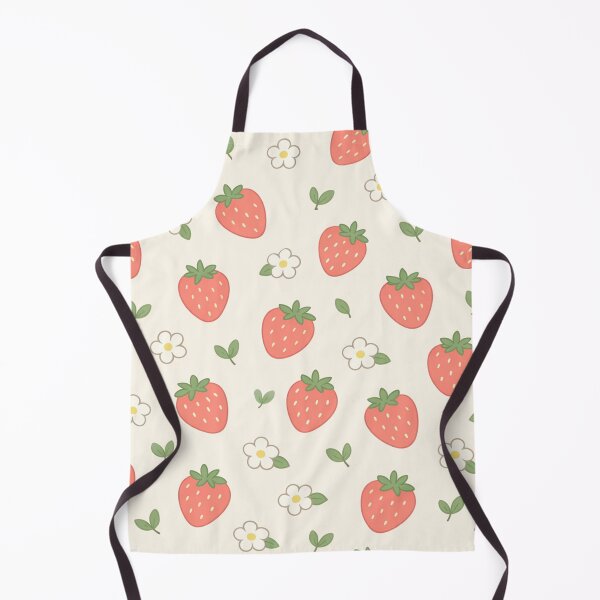 Item preview, Cute Strawberry and White Flower Seamless Pattern designed and sold by Owcomm.