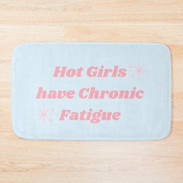 Item preview, Hot Girls Have Chronic Fatigue Funny Sticker | Cute Pink Chronic Illness Humor | Spoonie Aesthetic T-Shirt Design designed and sold by Eart98.