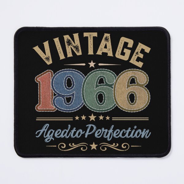 Item preview, Vintage 1966 Aged to Perfection Retro Birthday Design | Born in 1966 | Embroidered Denim Style designed and sold by Silaris Designs.