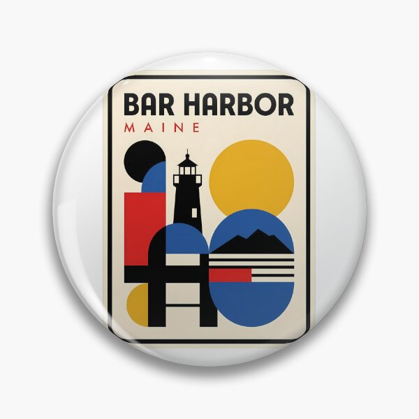 Item preview, Bauhaus Style Bar Harbor Maine Geometric Lighthouse designed and sold by k3rstman1.