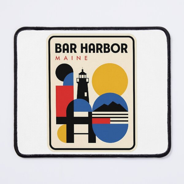 Item preview, Bauhaus Style Bar Harbor Maine Geometric Lighthouse designed and sold by k3rstman1.