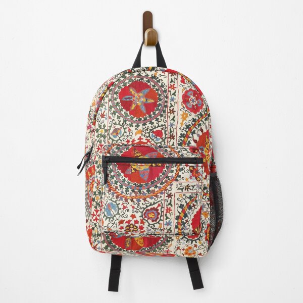 Item preview, Lakai Suzani Uzbekistan Floral Embroidery Print designed and sold by Vicky Brago-Mitchell®.