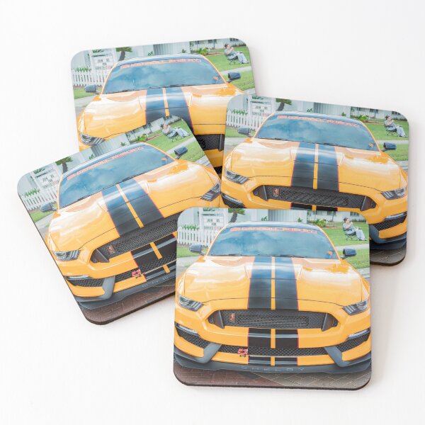 Item preview,  2020 Ford Shelby Mustang GT350 Twister Orange Muscle Car 3/4 Profile Art designed and sold by RichFrancoCars.