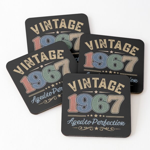 Item preview, Vintage 1967 Aged to Perfection Retro Birthday Design | Born in 1967 | Embroidered Denim Style designed and sold by Silaris Designs.