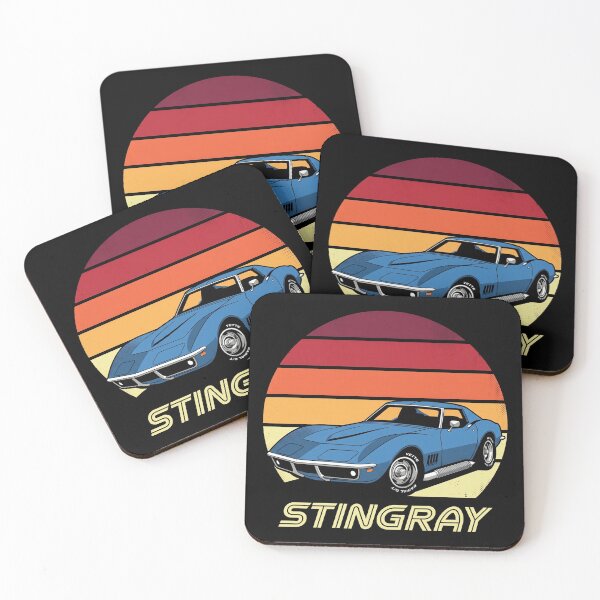 Item preview, C3 Stingray Retro Sunset Blue Classic Muscle Car designed and sold by Off-Road-Zone.