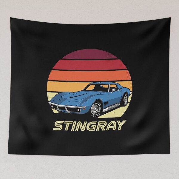 Item preview, C3 Stingray Retro Sunset Blue Classic Muscle Car designed and sold by Off-Road-Zone.