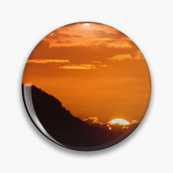 Item preview, Tangerine-Orange Tropical Sunset Over Mountain designed and sold by DEC02.