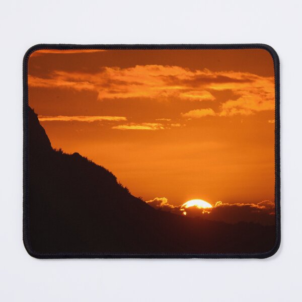 Item preview, Tangerine-Orange Tropical Sunset Over Mountain designed and sold by DEC02.