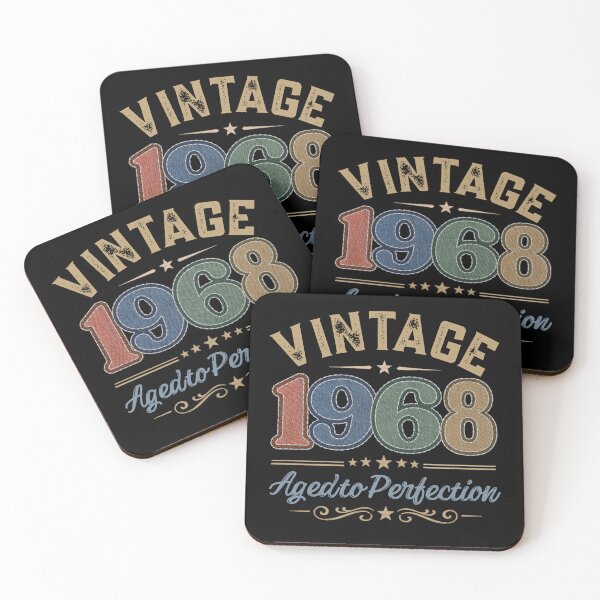 Item preview, Vintage 1968 Aged to Perfection Retro Birthday Design | Born in 1968 | Embroidered Denim Style designed and sold by Silaris Designs.