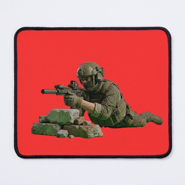 Item preview, Tactical Soldier with Silenced Rifle Vector designed and sold by Utopian-Magic.