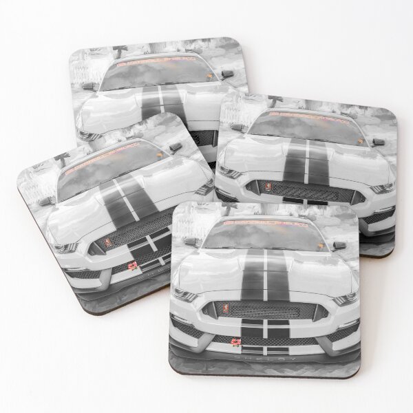 Item preview, 2020 Ford Shelby Mustang GT350 Twister Orange Muscle Car 3/4 Profile Art designed and sold by RichFrancoCars.