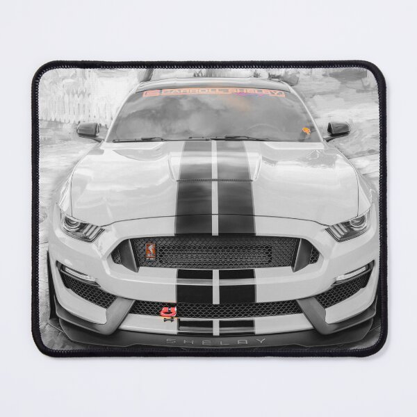 Item preview, 2020 Ford Shelby Mustang GT350 Twister Orange Muscle Car 3/4 Profile Art designed and sold by RichFrancoCars.