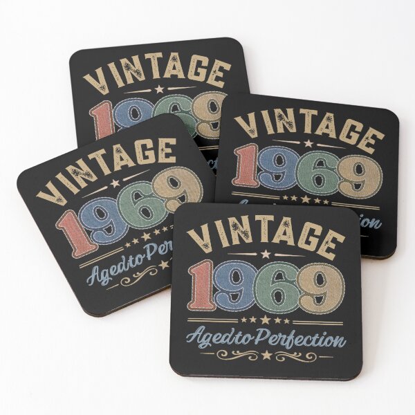 Item preview, Vintage 1969 Aged to Perfection Retro Birthday Design | Born in 1969 | Embroidered Denim Style designed and sold by Silaris Designs.