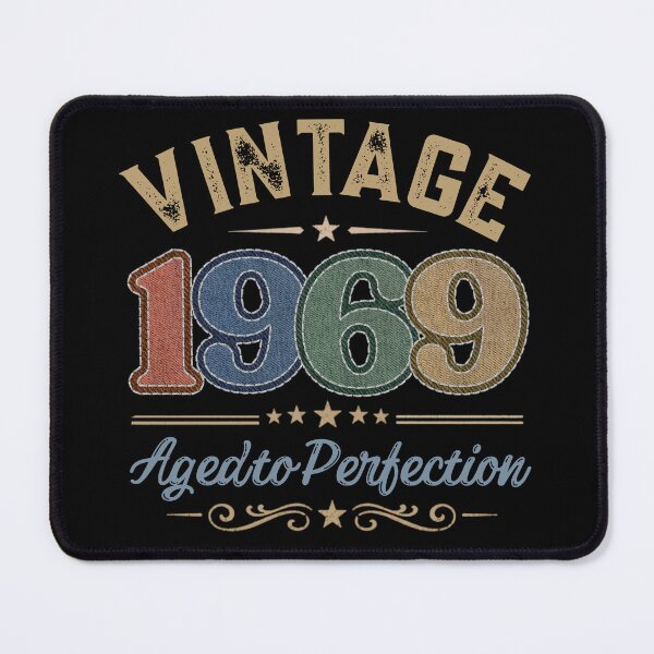 Item preview, Vintage 1969 Aged to Perfection Retro Birthday Design | Born in 1969 | Embroidered Denim Style designed and sold by Silaris Designs.
