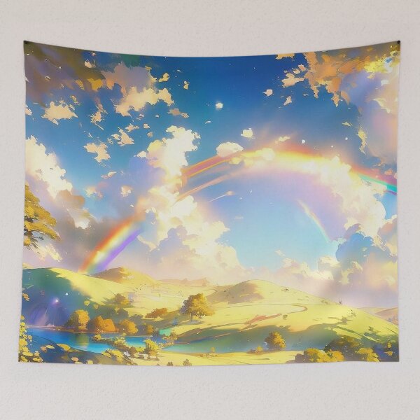 Item preview, Hills of freedom : rainbow reflection over the lake designed and sold by LomainTatiana8.