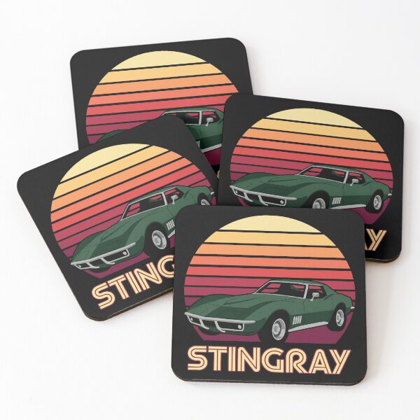 Item preview, C3 Stingray Retro Sunset Green Classic Muscle Car designed and sold by Off-Road-Zone.
