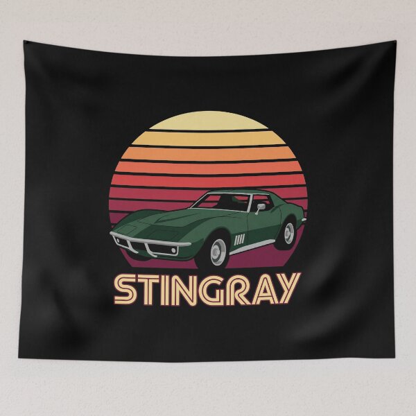 Item preview, C3 Stingray Retro Sunset Green Classic Muscle Car designed and sold by Off-Road-Zone.