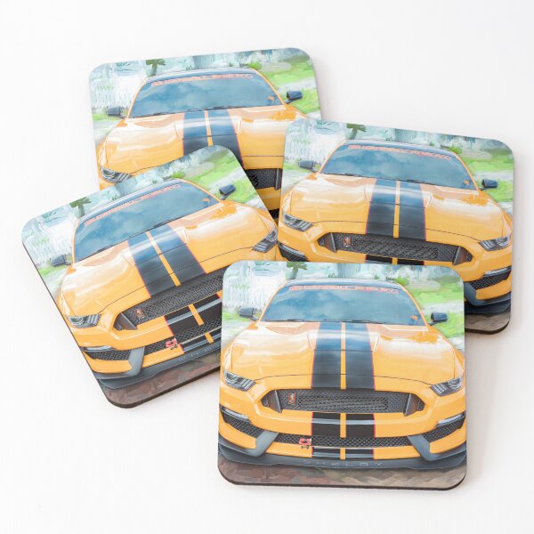 Item preview,  2020 Ford Shelby Mustang GT350 Twister Orange Muscle Car 3/4 Profile Art designed and sold by RichFrancoCars.