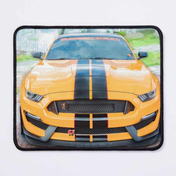 Item preview, 2020 Ford Shelby Mustang GT350 Twister Orange Muscle Car 3/4 Profile Art designed and sold by RichFrancoCars.