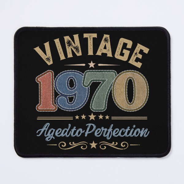 Item preview, Vintage 1970 Aged to Perfection Retro Birthday Design | Born in 1970 | Embroidered Denim Style designed and sold by Silaris Designs.