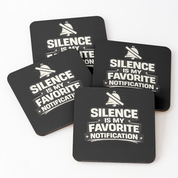 Item preview, Silence Is My Favorite Notification – Introvert Humor T-Shirt Design designed and sold by rigelcreation.