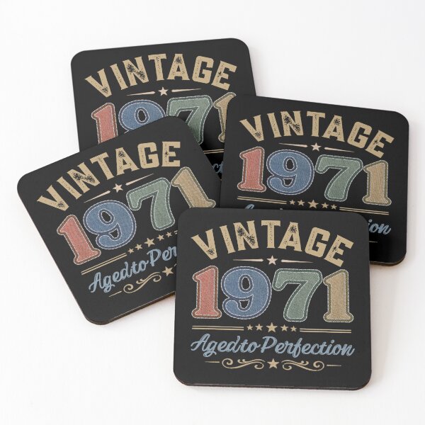 Item preview, Vintage 1971 Aged to Perfection Retro Birthday Design | Born in 1971 | Embroidered Denim Style designed and sold by Silaris Designs.