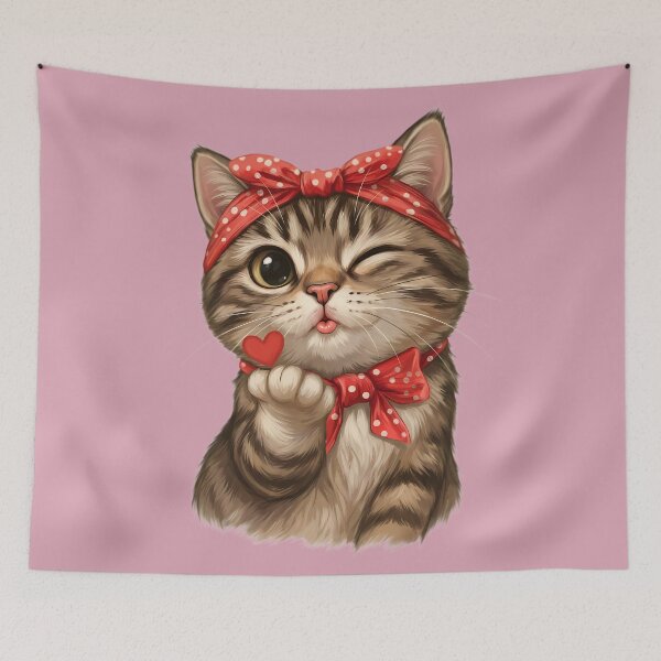 Item preview, Cat - Finger Heart designed and sold by CristianoArt.