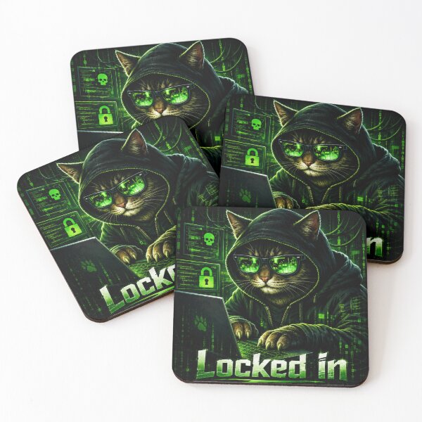 Item preview, Gato hacker encerrado designed and sold by INVIKETOS.