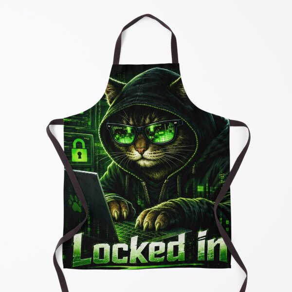 Item preview, Locked In Hacker Cat designed and sold by INVIKETOS.