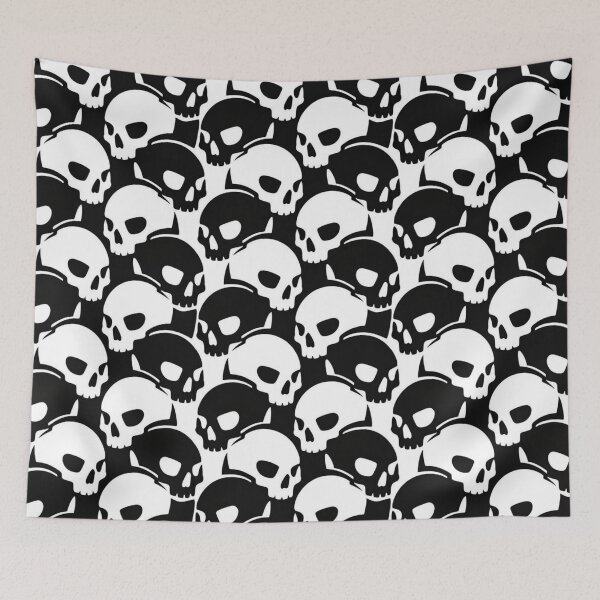 Item preview, Jawless Skull Tessellation Optical Gothic Pattern designed and sold by Skulls & Calaveras.