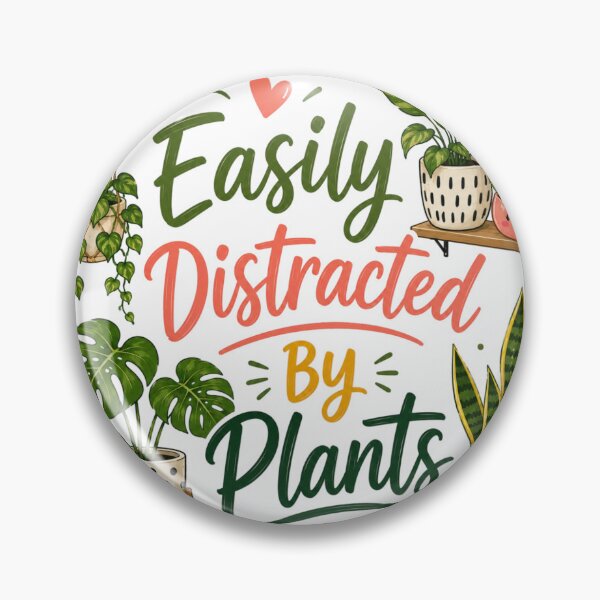 Item preview, Easily Distracted By Plants Sticker designed and sold by CozypagesStudio.