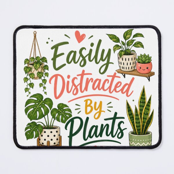 Item preview, Easily Distracted By Plants Sticker designed and sold by CozypagesStudio.