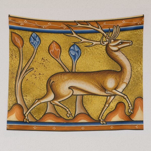 Item preview, Medieval Stag - Medieval Art Nouveau Deer Illustration for Vintage Art Collectors designed and sold by RickE.