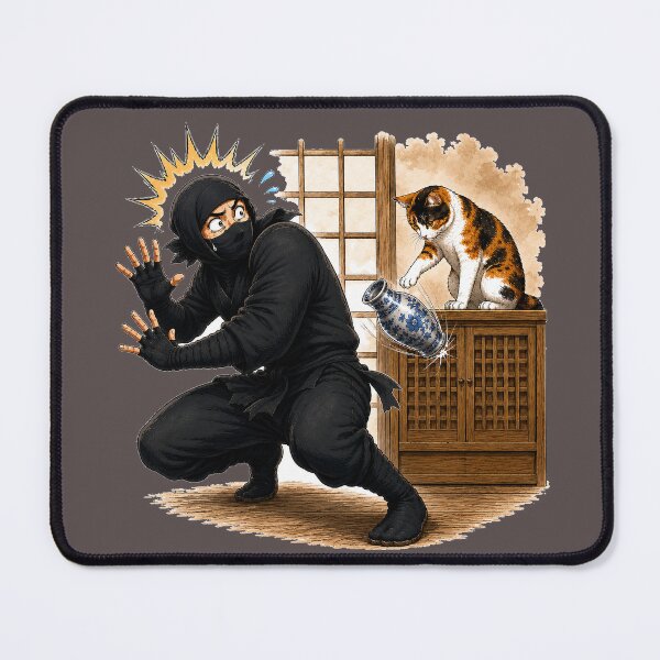 Item preview, Ninja vs Cat — The Vase Incident designed and sold by Aguri-tei.