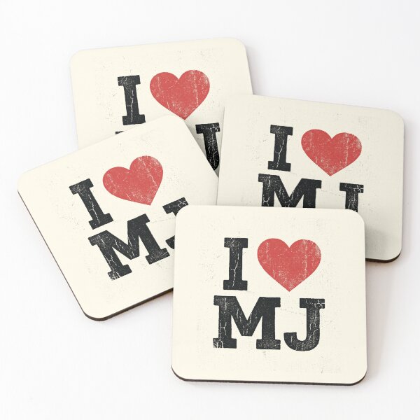 Item preview, I Love MJ Heart Initials M.J. Fan Merch Vintage Design 1 designed and sold by ChinkyCat Official.