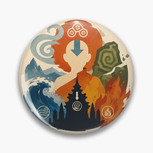 Item preview, Elemental Balance Last Air bender Fantasy Art | Air Water Earth Fire Inspired Abstract Adventure designed and sold by Dimu Co..