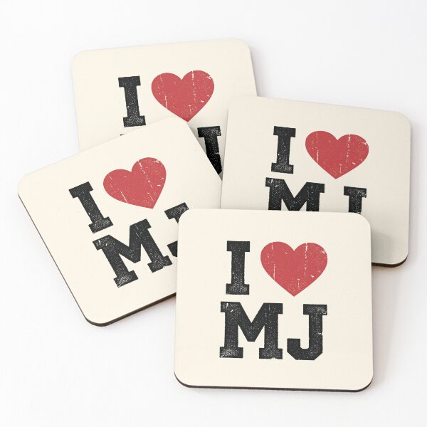 Item preview, I Love MJ Heart Initials M.J. Fan Merch Vintage Design 2 designed and sold by ChinkyCat Official.