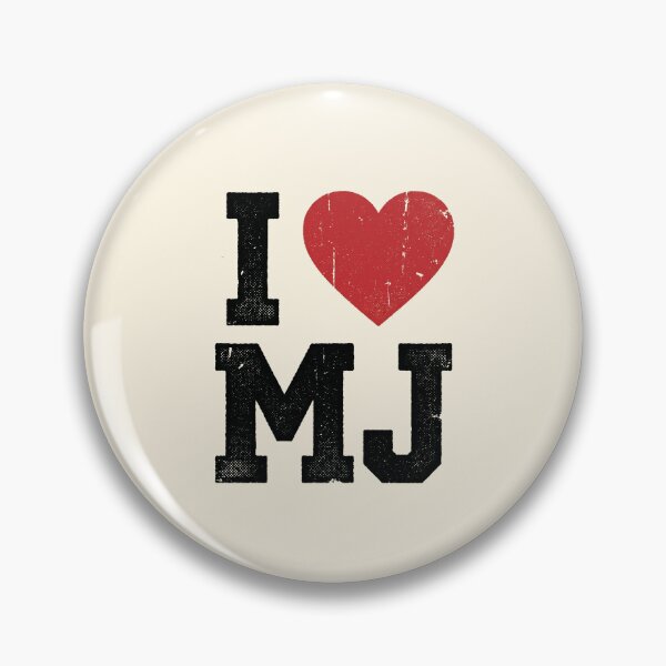 Item preview, I Love MJ Heart Initials M.J. Fan Merch Vintage Design 2 designed and sold by ChinkyCat Official.