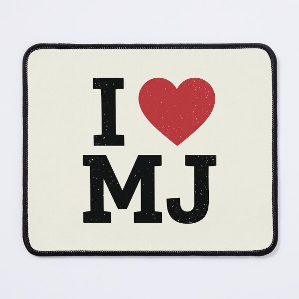 Item preview, I Love MJ Heart Initials M.J. Fan Merch Vintage Design 5 designed and sold by ChinkyCat Official.
