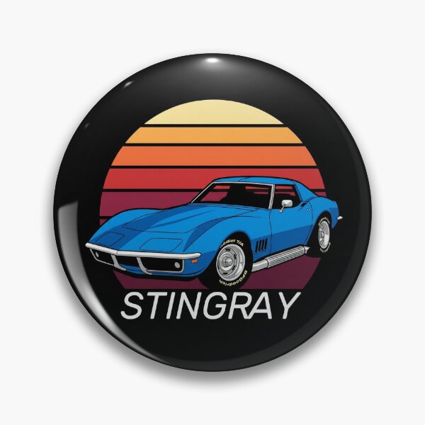 Item preview, C3 Stingray Retro Sunset Light Blue Classic Muscle Car designed and sold by Off-Road-Zone.