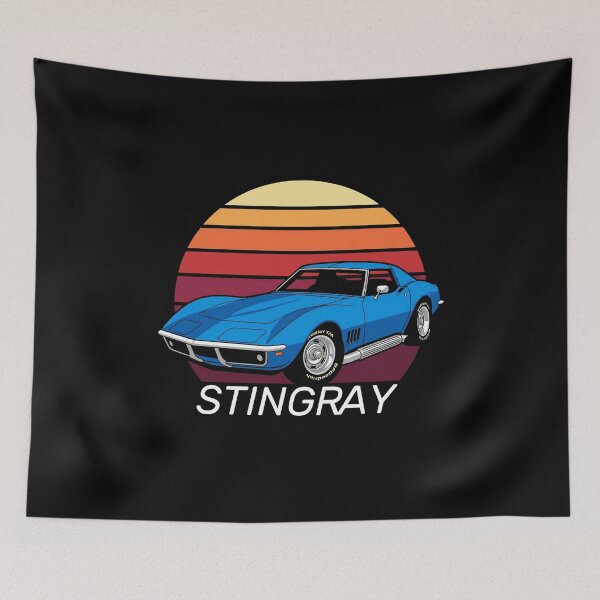 Item preview, C3 Stingray Retro Sunset Light Blue Classic Muscle Car designed and sold by Off-Road-Zone.