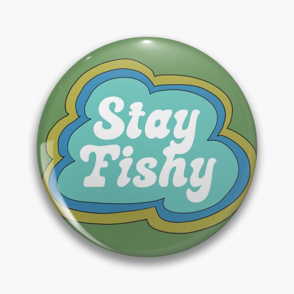 Item preview, Stay Fishy (Aqua on Green) designed and sold by yellowflowerhut.