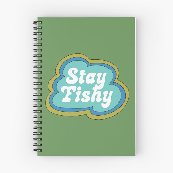 Item preview, Stay Fishy (Aqua on Green) designed and sold by yellowflowerhut.